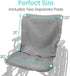 Vive Wheelchair Sheepskin Pad - Seat & Backrest Cover - Accessories for Back Pain Relief for Seniors, Adults - Bed Sore