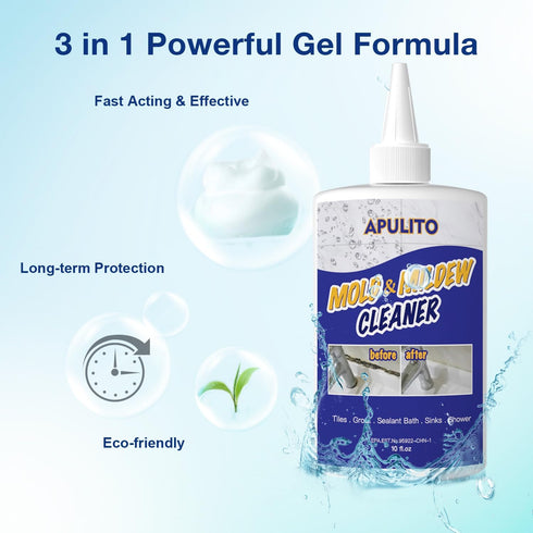 Household Black Stain Cleaner Gel for Bathroom Kitchen Household Cleaning (10 Fl Oz (Pack of 1))