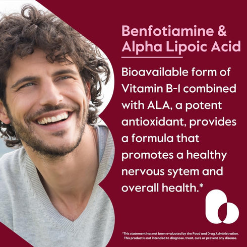 BESTVITE Benfotiamine 150mg / Alpha Lipoic Acid 300mg - 120 Vegetarian Capsules, Vegan, Gluten Free