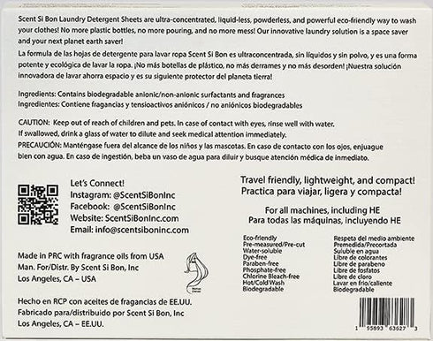 Luxury Scented Laundry Detergent Sheets, 60 Loads, Le Beige Scent Inspired by Baccarat Rouge 540, Eco-Friendly Formula, Biodegradable Detergent Strips, Liquid-Free Laundry Sheets