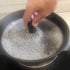 Toiserns 316 Upgraded Chainmail Scrubber with Silicone Handle Cast Iron Cleaner for Cast Iron Grill Pan Skillet Wok