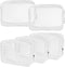 5 Packs Clear Waterproof Cosmetics Bag, TSA Approved, PVC Zippered Toiletry Pouch for Travel, Bathroom, and Organizing