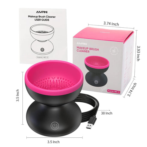 Electric Makeup Brush Cleaner Machine, Alyfini Portable Automatic USB Tool for All Size Beauty Makeup Brushes