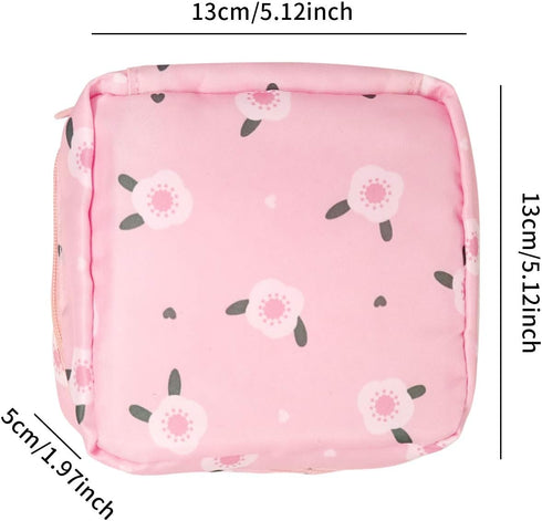 Honbay Large Capacity Cute Stylish Sanitary Napkin Bag, Makeup Bag, Tampons Pouch, Nursing Pad Holder, Coin Purse