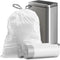 8 Gallon Drawstring Trash Bags, 34 Count Strong Medium Kitchen Garbage Bag, 22" x 23" White Trash Can Liners