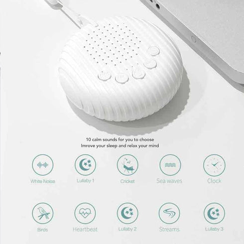 Yadoo 10 White Noise Sound Machine - Portable Sound Soother for Baby, White Noise Machine with Soundtracks Portable