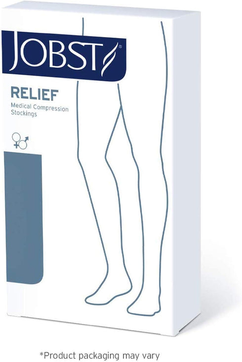 JOBST 15-20 mmHg Relief Knee High Open Toe Unisex For Men & Women Compression Socks, Beige - Choose Your Size