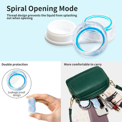 12 Pack Clear Contact Lens Case with Tweezer Remover Tool, Solution Bottle, Contacts Soak Storage Container Kit for