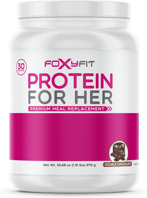 Protein for Her, Double Chocolate Whey Protein Powder with CLA and Biotin, 1.91 lbs
