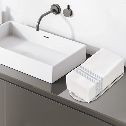 Vplus 150 PACK Guest Towels Disposable Bathroom - Decorative Soft Absorbent Paper Hand Towels for Dinners, Kitchen,