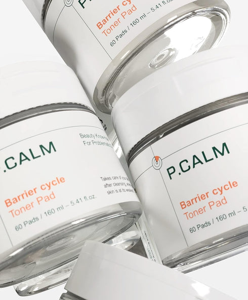 P.CALM Barrier Cycle Toner Pad 60 Pads | Korean Skincare Daily Toner Pads for Calming and Hydrating Sensitive Skin