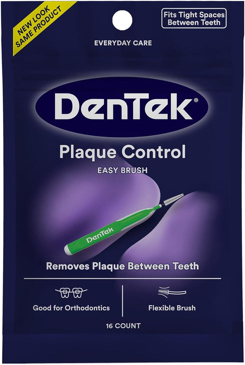 DenTek Easy Brush, Plaque Control Interdental Cleaners, Tight, 16 Count