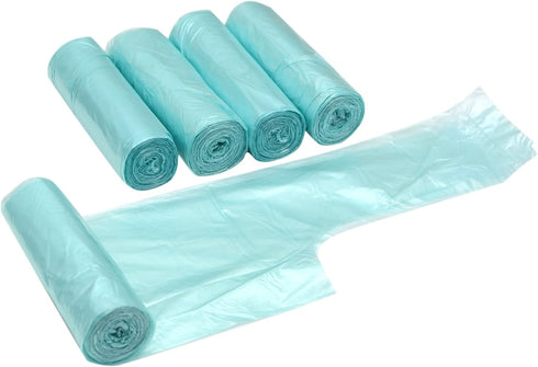 100 Counts 4 Gallon Bathroom Trash Bags, 5 Rolls Colorful Small Handles for Office Kitchen Bedroom