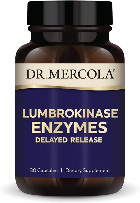 Dr. Mercola Lumbrokinase Enzymes, 30 Servings (30 Capsules) - Dietary Supplement for Cognitive and Cardiovascular Health