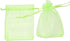100Pcs Organza Bags, 4x6 Inch Sheer Drawstring Gift Bags, Light Green Organza Jewelry Pouches for Wedding Party Favor