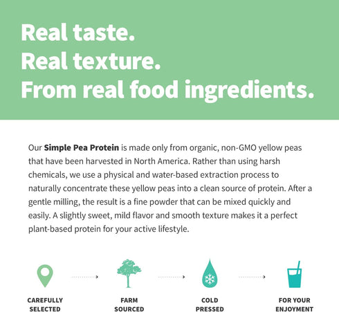 Sprout Living Organic Pea Protein Powder, 20 Grams Plant Based, Non-Dairy, Non-GMO, Vegan, Gluten Free, Keto Drink Mix