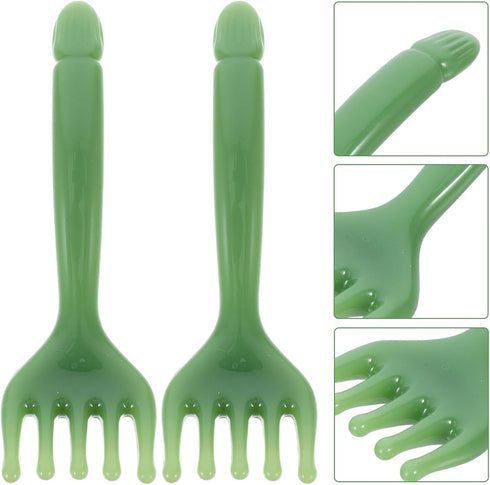 TOPPERFUN 2pcs Resin Scalp Massager Tool and Gua Sha Head Comb for Manual Scalp Scraping Head Spa Equipment for Stress