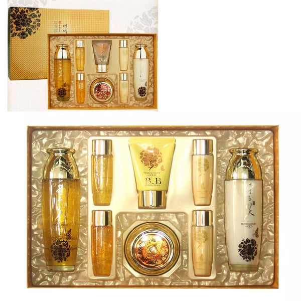 Premium Luxury Gold Women Facial Skin Care Set (4Pcs), Nourishing and Moisturizing Korea Cosmetic