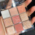 Kayswang 9 Colors Glitter Eyeshadow Palette, Matte High Pigment Color Cream Texture Natural Eye Shadow Powder (Pink)