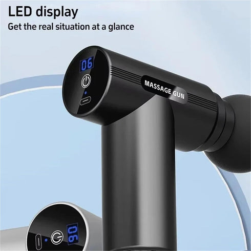 TECJHJZ Massage Gun, USB Mini Massage Gun Fascia Machine Muscle Relaxation Vibrating Rod Fitness Equipment Neck