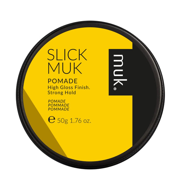 Muk Haircare Slick Muk High Gloss Pomade, Hair Product, Hair Pomade for Men, Strong Hold, High Gloss Pomade - 1.76oz