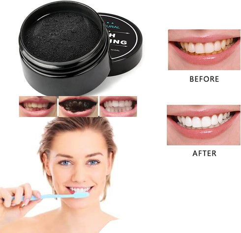 Teeth Whitening Charcoal Powder, Natural Coconut Whitener for Oral Care, No Hurt on Enamel or Gum (2)