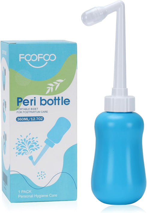 12oz Peri Bottle for Postpartum Care, Feminine Care Essentials, Blue