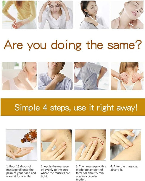 Meifen 3 Pack Lymphatic Drainage Ginger Oil, Ginger Massage Oil to Promote Blood Circulation,Suitable for Body Massage