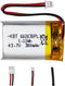 KBT 3.7V 300mAh Li-Polymer Battery: 602030 Lipo Replacement Batteries with PH 1.25 JST Connector