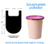 4 Gallon Bathroom Trash Bags, 100 Counts, 5 Rolls, Small Handles, Colorful Portable Rubbish Bags