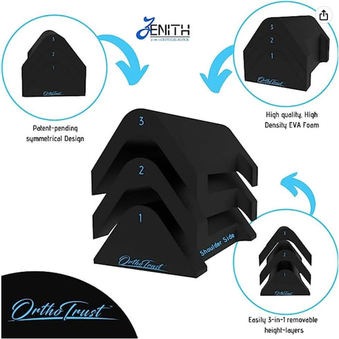 Zenith Cervical Traction Orthotic Neck Corrector, 3-in-1 Device for Physical Therapy