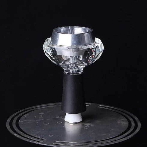 Large Diamond-Shaped Glass Hookah Bowl Phunnel, High-Temperature Resistant for Heat Management Systems, Blue
