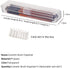 Portable Travel Cosmetic Brush Holder Dispenser Portable Cutlery box Storage Box with Transparent Lid Fixed Frame Storage Jar Cotton swab box Dental Floss Box 3 pcs.(8.4x1.9x1.2 in)