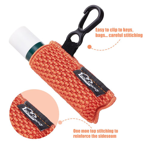 WKieason Lip Balm Sleeves Holder Keychain, Bulk 10pcs Clip on Chapstick Keychain Holder, Tight-Knit Elastic Lipstick