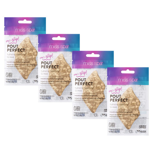 MISS SPA Hydrating Lip Mask, 4 Pack - Soothing Gold Hydrogel Lip Patch, Moisturizing Anti-Aging Skin Care