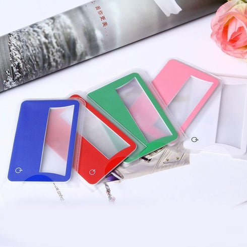 PurYupearl 1Pc Reading Magnifying Glass LED Credit Card Book Small Prints Newspaper Magnifier