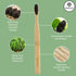 Pack 4 4 Gaia Guy Natural Bristle Bamboo Toothbrush Family (NO Nylon - Horsehair ONLY) - Totally Compostable