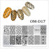 WOKOTO 5Pcs Nail Plates Stamping Set with Classic Geometric Stars Nail Art Kit