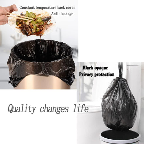 100 Counts Small Black Trash Bags, Thicken Value 4 Gallon with Handle for Home, Office, Kitchen