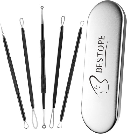 TAYTHI Blackhead Remover Tool Kit, Pimple Popper Extractor Tool for Face, Stainless Steel for Comedone, Zit, Acne,