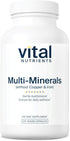 Vital Nutrients Multi-Minerals, Vegan Daily Multimineral, 120 Capsules, No Copper or Iron