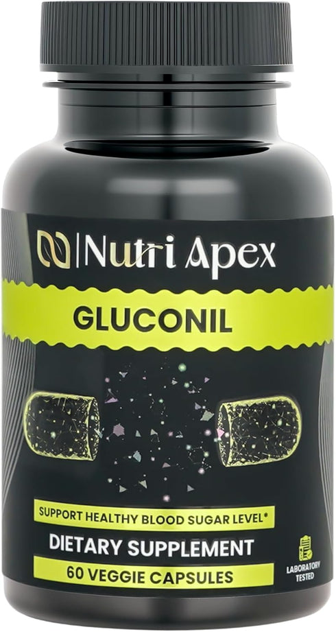 Gluconil White Mulberry, Bitter Melon, Gymnema Sylvestre, Grape Seed & Chromium Glycinate