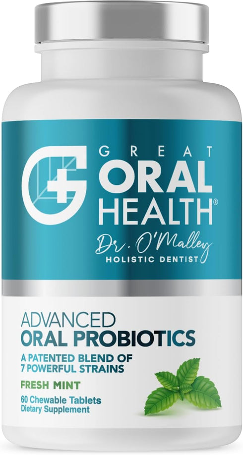 Oral Probiotics for Bad Breath Treatment, Dentist Formulated with BLIS K12 M18, 60 Chewable Tablets