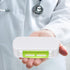 SWETRACE Portable Slot Weekly Pill Organizer Box Rotated Vitamin Medicine Case for Travel and Home Use Green Compact