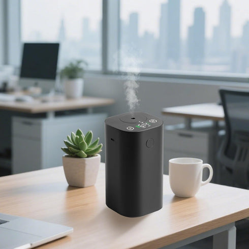 QIQIMARK 20mL (0.7oz) 4 4 Countdown Waterless Essential Oil Diffuser, Rechargeable Cordless Scent Diffuser Machine