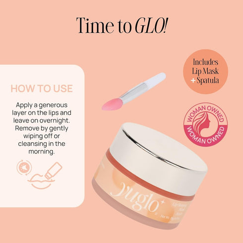 YUGLO Lip Sleeping Mask | Peach Flavor | Hydrating Treatment for Dry, Chapped Lips, Overnight Lip Repair
