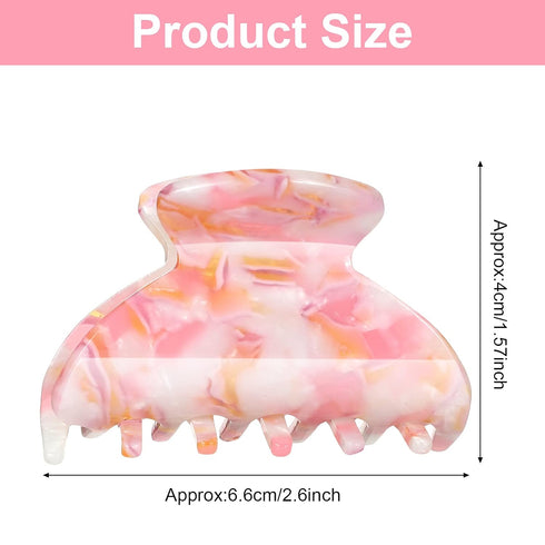 WILLBOND 6 Pieces Medium Hair Claw Clips for Thin Hair, 2.6 Inch Tortoise Shell Clip, Banana Jaw Hairpin, French Style