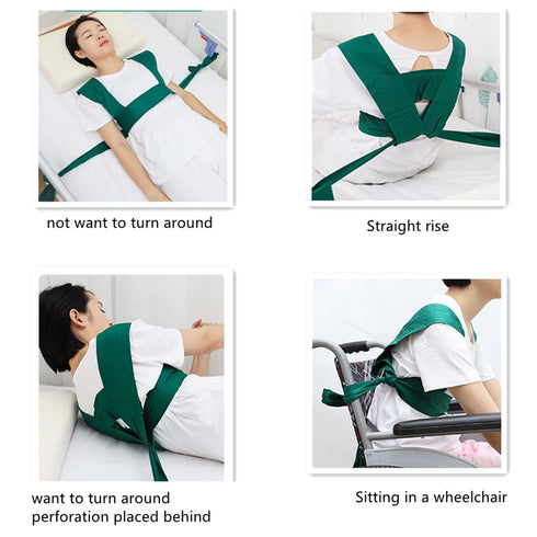 Ibluelover Elderly Bed Strap Dementia Patient Wheelchair Belt Anti-Fall Torso Support Vest Harness Band for Elderly
