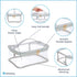 Large Clear Cosmetic Bag for Women, See-Through Makeup Pouch for Travel or Home, Transparent PVC Organizer (Blush)
