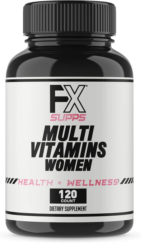 FXSUPPS Multivitamin for Women - Vegan with Vitamin C, D, E, Zinc for Immune Support, Biotin, Iron, Antioxidants (120